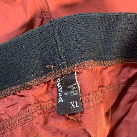 Prana Mojo Shorts Orange Elastic Waist Athletic Mens Size Extra Large - Picture 5 of 5